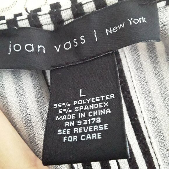 Joan Vass NY black and white long sleeve tunic size L - Picture 2 of 10
